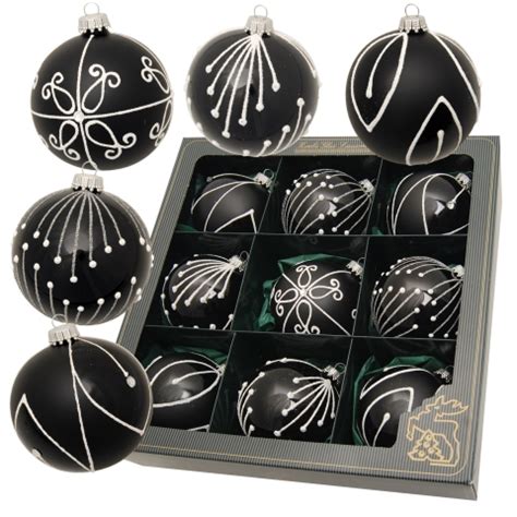 prada christbaumkugeln schwarz weiß